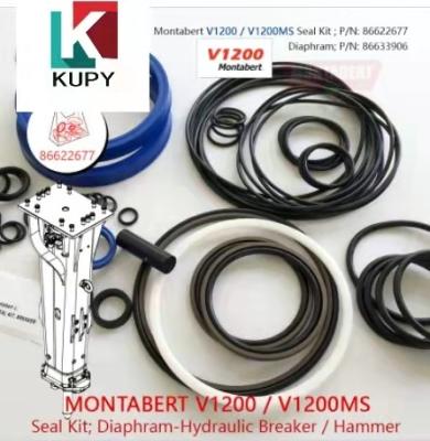 China Breaker Hammer XPS BREAKER HAMMER FOR Montabert V1200 V1200MS Seal Kit 86622677 Diaphragm 86633906 Membrane for sale