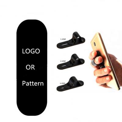 China Custom LOGO Finger Grip Phone Holder Adjustable Multi Grip Holder Mobile Band Phone Accessories Phone Accessories for sale