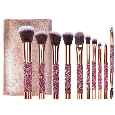 China Angular Blush Makeup Brush Set High Quality Makeup Brushes Pocket Bag Eyeshadow Brushes Custom Women 2022 for sale