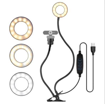 China Clip On New Arrival DV Motion Camera LED Ring Light Desktop 3.5 Inch Webcam Light Stand For Livestream And Youtube for sale