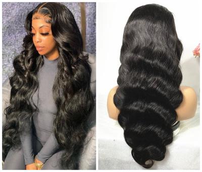 China Brazilian Human Hair Lace Wigs Wholesale Soft Thick Smooth Shedding Soft Front Closure Body Wave Virgin Brazilian Hair Cuticle Aligned Lace Closure Hair Wig for sale