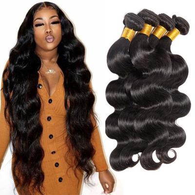 China Best Sellers Grade Body Wave Extensions Soft Smooth Thick Layered Virgin Hair Double Weft Bundles Barely Shedding Weft Wholesale for sale