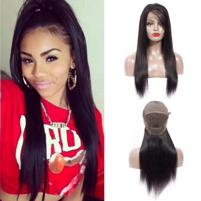 China Color Silky Straight Natural Straight Wave Full Lace Wig Pre Plucked Brazilian Remy Hair Full Lace Wig Human Hair Lace Wigs For Women for sale