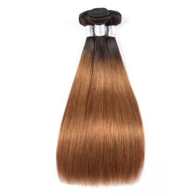 China Black Roots Blonde Hiar Bundles With Closure Unprocessed Cuticle Aligned Straight Hair Bundle 1B 30 Color Virgin Hair Bundles With Lace Closure Brazilian Hair For Women for sale