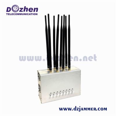 Chine DCS CDMA 3G 4G 5G de GSM PCS de 8 bandes tout le brouilleur de signal de téléphone portable avec construit dans la batterie à vendre