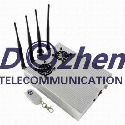 China New Style High Power Desktop Cell Phone Jammer - CDMA/3G/GSM Blocker with 2 Cooler Fans for sale