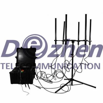 China Durable Drone Signal Jammer 160W AC 110 / 220V 4-8 Bands Outdoor Installation for sale