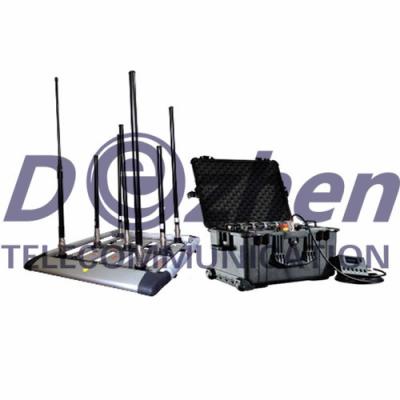 China 1500m Jamming Range Drone Signal Jammer 300 W High RF Power Remove Control for sale