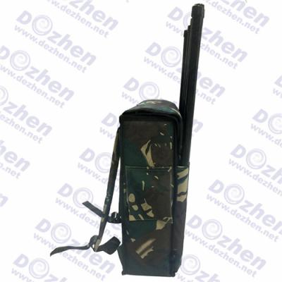 China Emisión militar de la señal del teléfono celular de GPS del poder más elevado de la emisión de la mochila de la seguridad de la protección de 80W VIP en venta