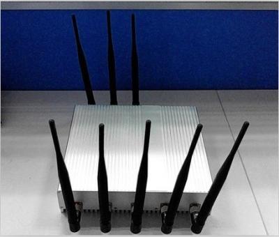 China Professional GSM / WIFI Cell Phone Jammer Anti Gps Jammer With 8 Antennas for sale