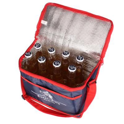 China High Quality Eco Promotional Recyclable Custom Logo Zipper Portable Custom Logo Beer Wine Cooler Non Woven Bag for sale