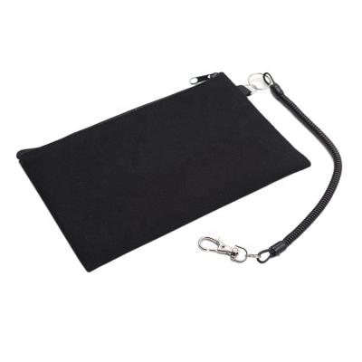 China Eco Tending Hot Cheap Portable Black Canvas Cosmetic Makeup Products Bag for sale