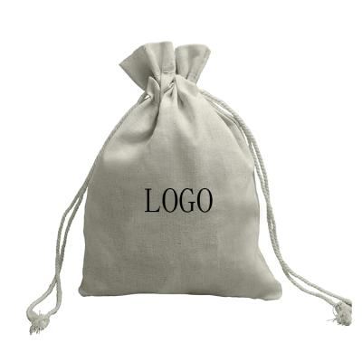 China Eco Customize Promotional Reusable Cotton Muslin Bags Eco Friendly Drawstring for sale