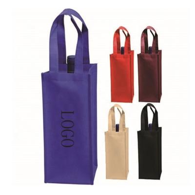 China Wholesale Color Custom Logo Eco Friendly Recyclable Supermarket Wine Nonwoven Shopping Bag for sale