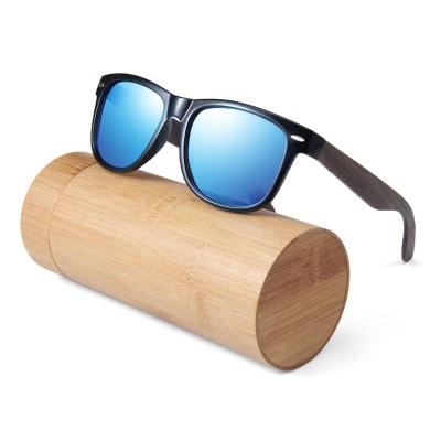 China Fashion and package custom made sunglasses eye wear custom logo wooden arms polarized lens sunglasses for sale