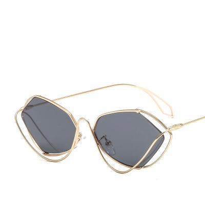 China New Sun Glasses Fashion Sun Glasses Hot Sale Men's Rimless Metal Ocean Glass Sunglasses Small Size Trendy Women for sale