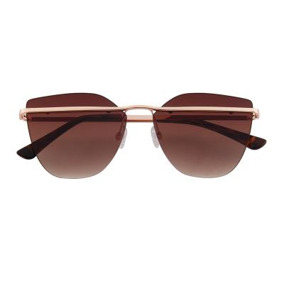 China Fashion Sunglasses Gold Metal Private Label Sunglasses Luxury Women Brand for sale