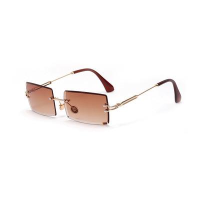 China Fashion Sunglasses Frameless Balanced Square Sunglasses Shape Small Sunglasses for sale