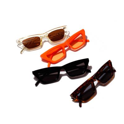 China Fashion sunglasses color retro leopard print sunglasses small square sunglasses women orange color jelly for men for sale