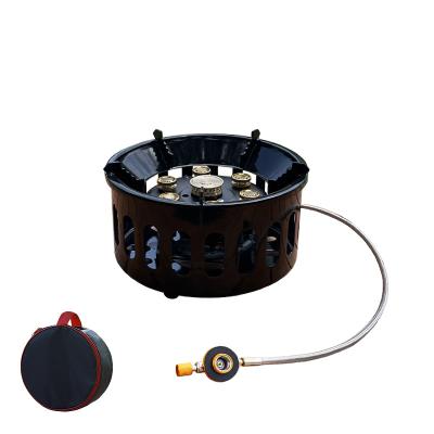 China Have A Large Firepower Garden Seven Hole Burner Stove Portable Outdoor Camping Gas Stove for sale