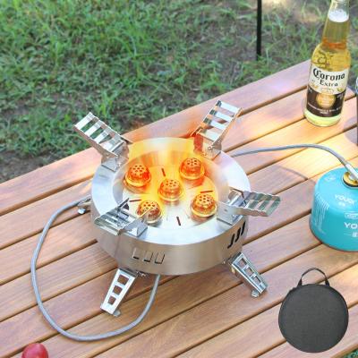 China Have a Newest Style11000w 5 Burners Big Firepower Portable Camping Gas Stove Picnic Stove with Five Burner Heads for sale