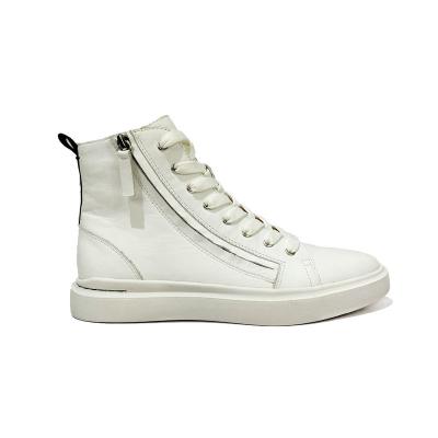 China Durable High End Comfort Custom Women White Leather Sneakers Casual Shoes for sale