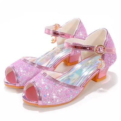 China Cushioning Babies' Sandals Flower Shoes Little Princess Rubber PU Child Party Daily Shoes for Girls for sale