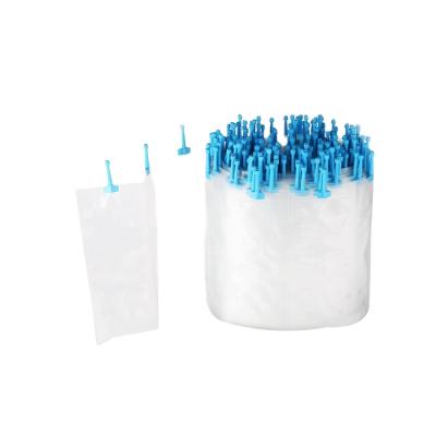 China Transparent PTE+PE 100ml Disposable Environmental PE Semen Bag In Rolls for sale