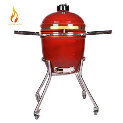 China Professional manufacturer 22inch adjustable smooth MCD type outdoor ceramic kamado barbecue charcoal grill for sale