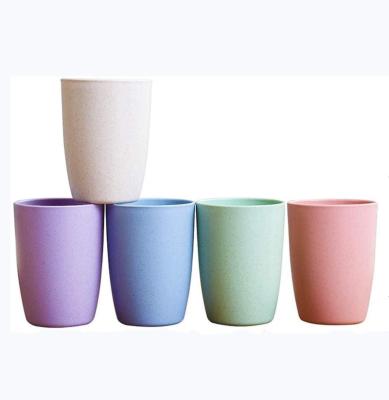 China Unbreakable Reusable Cereal Cup Wheat Straw Drinks Cup Eco-Friendly Sustainable Multi-Color And Dishwasher Safe for sale