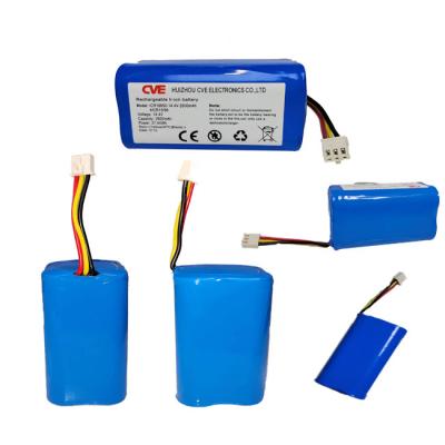 China Custom Lightweight Led Package 2s1p 3s1p 3s2p 4s1p 7.4v 11.1v 14.4v 2000mah 2500mah 2600mah Li Ion Battery Safety Environmental Long Life CVE Lithium Battery for sale