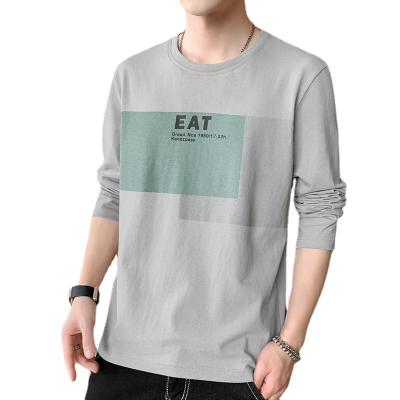 China Hong Fashionable Autumn New Style Long Sleeve Anti-pilling Cotton T-shirt Men's Loose Round Neck Spring Knitwear for sale