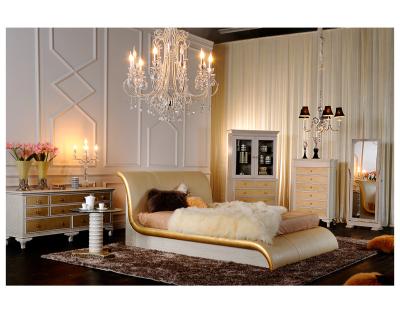 China Luxury Bedroom Solid Wood Bed(Size)Adjustable Set Wooden Bed Bed Designs for sale