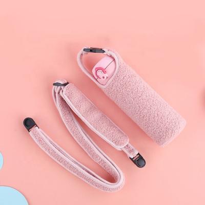 China Waterproof Lambswool Christmas Wine Bottle Cover Bags , Candy Color Eco - Friendly Insulated Baby Bottles Bag For Kids+ for sale