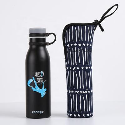 China Wholesale Waterproof Insulated Cooler Water Bottle Sleeve Cover, Custom Print Water Bottle Sleeve Carrier Neoprene Water Bottle Sleeve Bags for sale