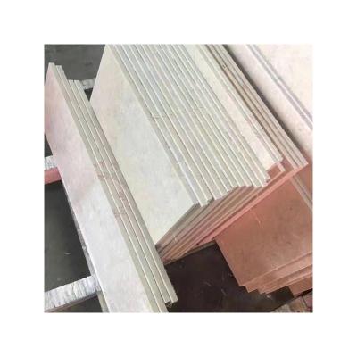 China 2022 New Modern Factory Supply Beige White Professional Polished Marble Slabs For Stairs And Steps for sale