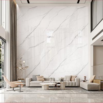 China Modern China Customized White Carraka Tile Slate Wholesale Bright White Large Sublimation Tile for sale