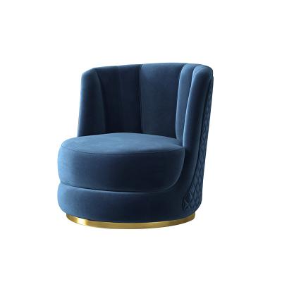 China Popular Office And Hotel Velvet Fabric Chair Leisure Facility Round Chair Leisure Rotation Rotation Chair For Living Room for sale