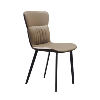 China Nordic luxury elegant dining chair home cafe chair stain modern minimalist leather chair for sale