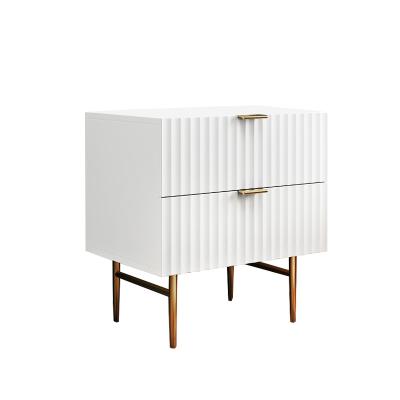 China Luxury modern white nordic wooden nightstands bedroom furniture nightstand storage bedside table corner cabinet for sale