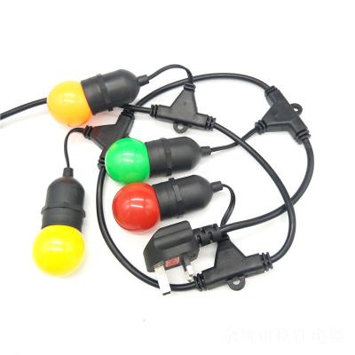 China Outdoor Waterproof Solar Garden S14 2W LED Bulb Festoon String Lights Decorative Christmas Lights String for sale