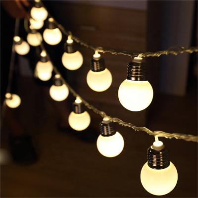 China 4.5cm Simulation Light Bulb String LED Globe Light Home Patio Party Vintage White White Decor Led Balls For Scalloping Outdoor Lighting for sale