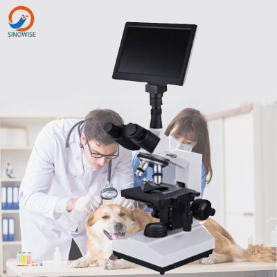 China Laboratory Hospital Use Best Price Lab Equipment 9 Inch Display Digital Binocular Laboratory Biological Microscope With Camera for sale