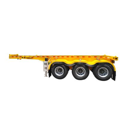 China Skeleton Truck Trailer GFC9400TJZ Good Quality 20ft Flatbed Semi Trailer For Container for sale