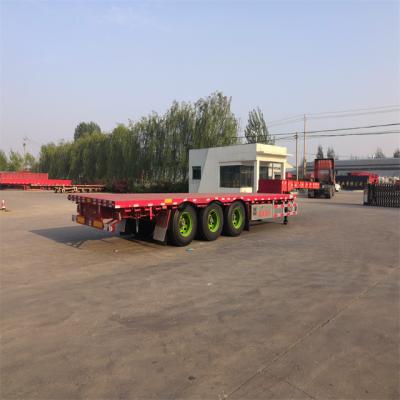 China Hot Cheap Bulk Flat Bed Truck Cargo Transport Flat Bed Trailer Factory Sale Trailer for sale