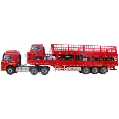 China High Grade Slab Cargo Truck Trailer GFC9402CCYE Tri Axle Barrier Rollover Semi Trailer for sale