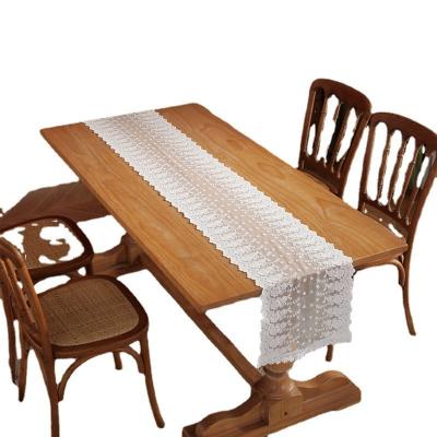 China Washable And Durable Pure Table Runner Cutout Cotton Romantic Lace Tablecloths For Wedding Dining Room Decoration Multiple Sizes Available for sale