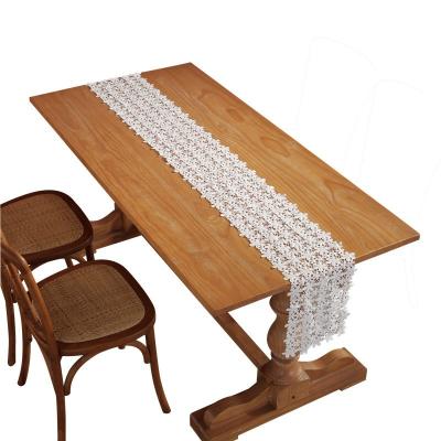 China Washable And Durable Romantic Polyester Table Runner Boho Lace Cutout Bohemian Tablecloth For Wedding Party Home Decoration for sale