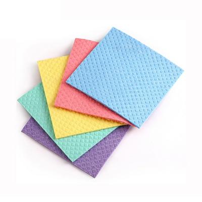 China Amazon Sustainable Hot Selling Sustainable Swedish Cellulose Sponge Tissues Cellulose Cotton Reusable Dish Dish for sale