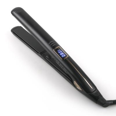 China Hotel QW-917 Ceramic Fast Permanent Flats LED Digital Heating PTC Hair Straightening Straightener Flat Iron for sale